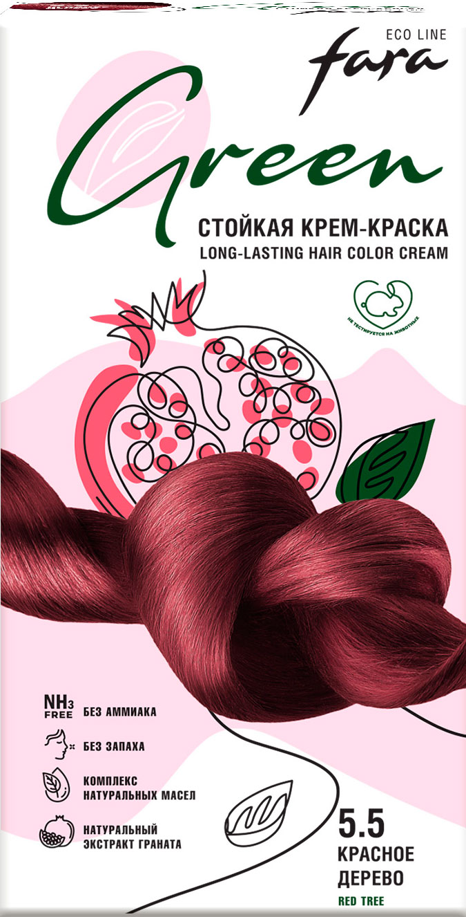 

Краска для волос Fara Eco Line 5.5 Красное дерево