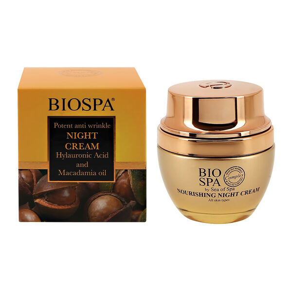 Крем для лица ночной Sea of Spa Biospa против морщин с гиалуроновой кислотой и маслом макадамии 50 мл