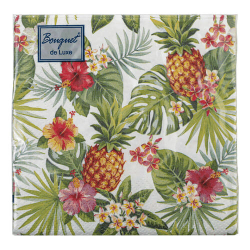 Салфетки Bouquet Тропики бумажные двухслойные сервировочные 24 х 24 см 25 шт
