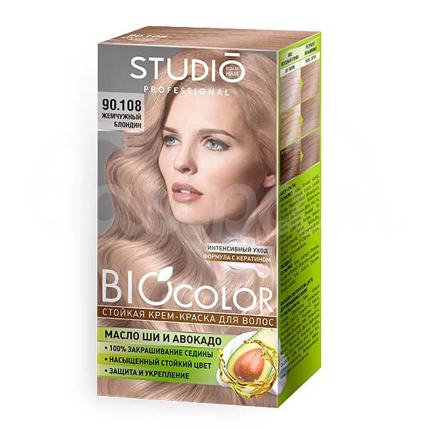 Крем-краска для волос Bio Color 90.108 Жемчужный Блондин
