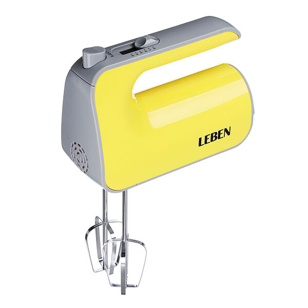 Leben миксер электрический 300 вт, 5 скоростей, жёлтый