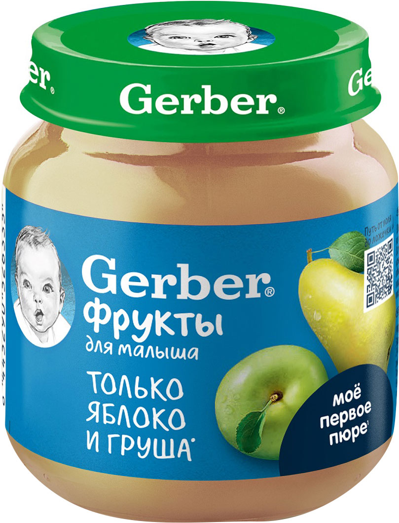 

Пюре Gerber яблоко груша с 5 месяцев