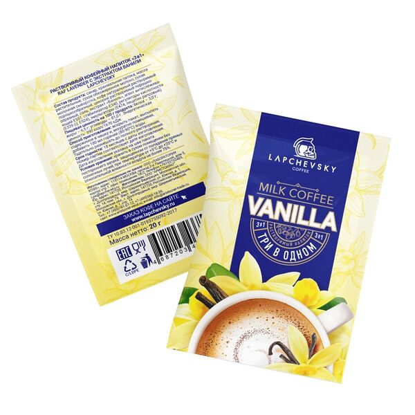Кофейный напиток LAPCHEVSKY Raf Vanilla растворимый 