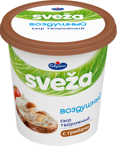 

Сыр творожный Sveza Воздушный с грибами 60% БЗМЖ 150г