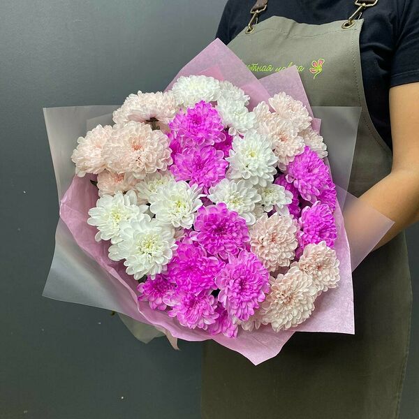 Букет из 9 хризантем