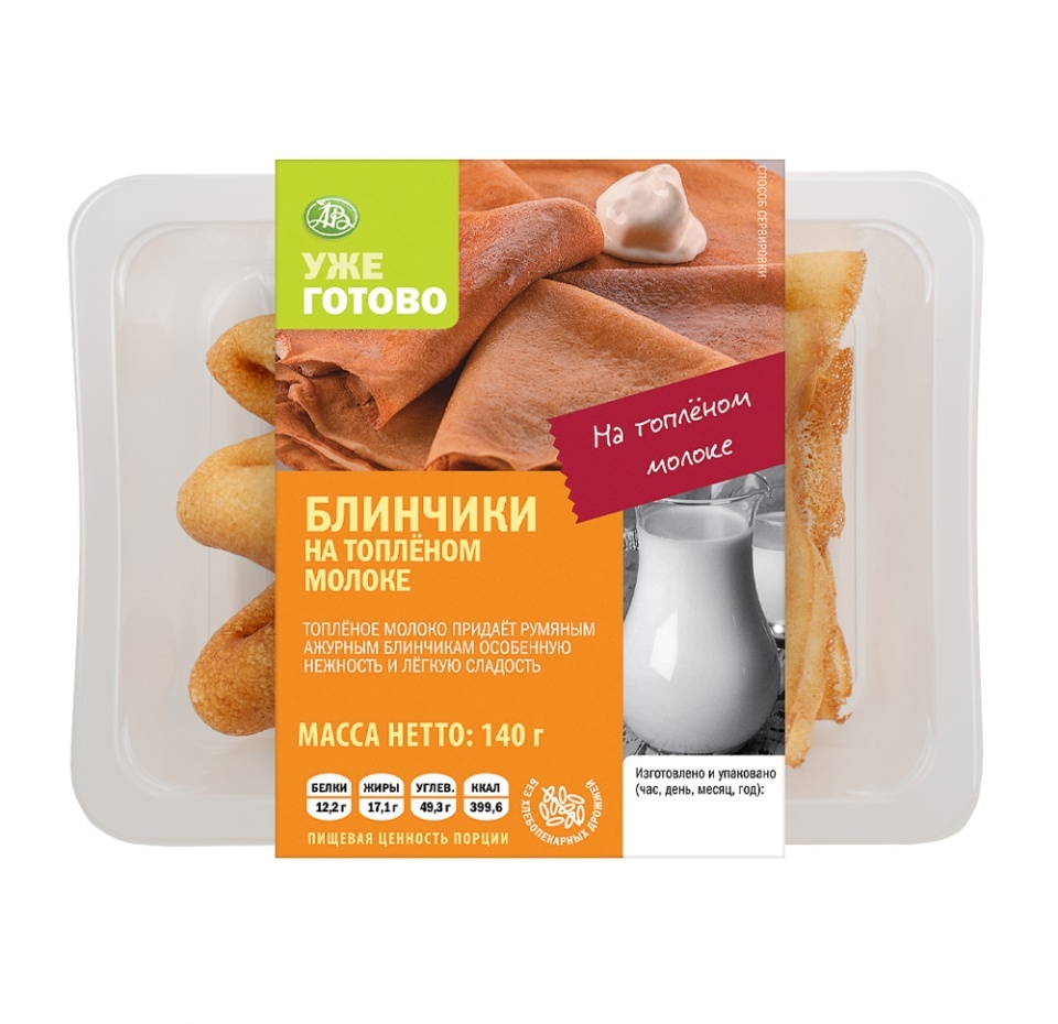 

Блинчики на топлёном молоке Уже Готово 150 г, Россия