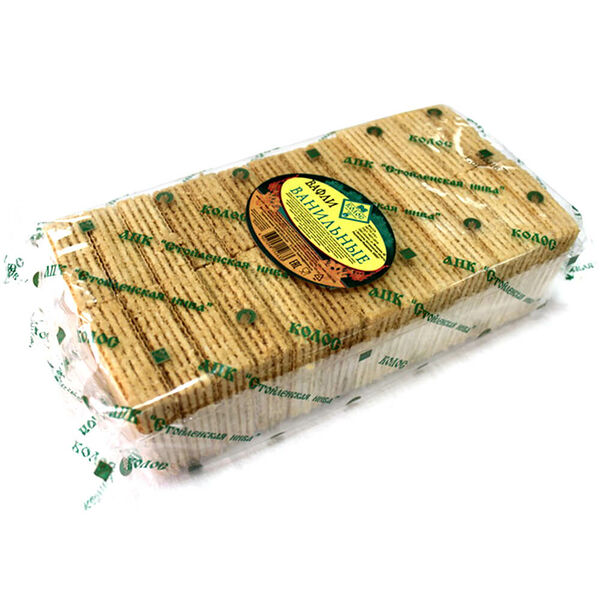 Вафли с начинкой ванильные 510г Колос