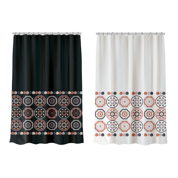 By рыжий шторка для ванной, текстиль с пропиткой, 180x180см, 2 дизайна