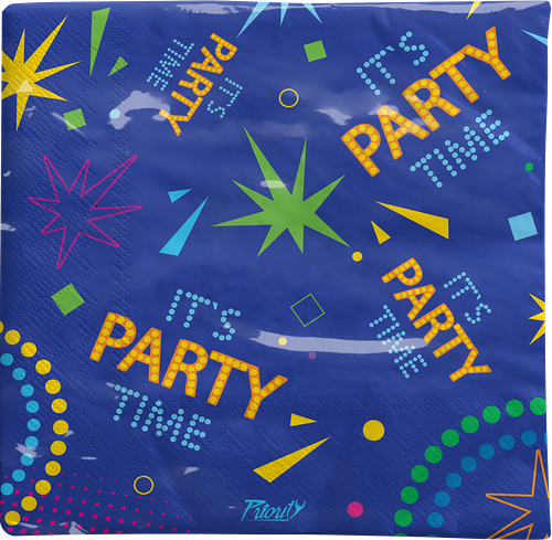 Салфетки Priority Время вечеринки 3-слойные