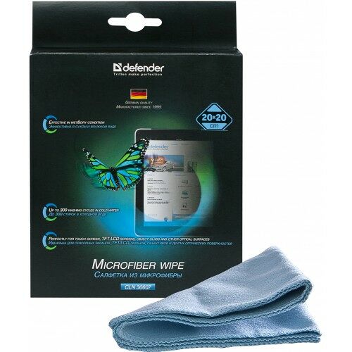 CLN 30607 Optima Салфетка из микрофибры Defender (1шт), (25х20см), универс., box-32