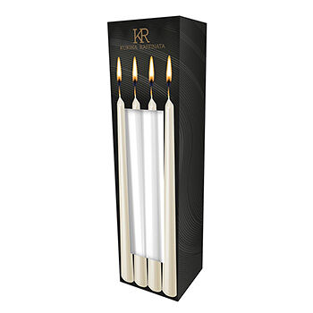 Свечи античные Kukina Raffinata белые, в коробке 12 шт, Россия