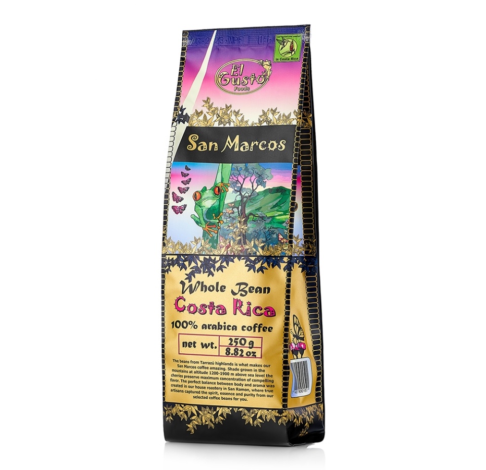 

Кофе в зёрнах San Marcos, El Gusto, 250 г, Коста-Рика