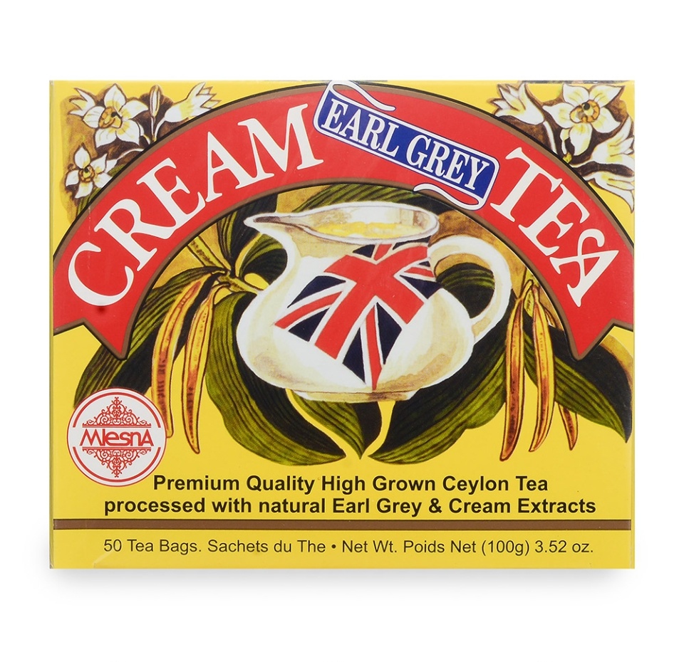 

Чай черный Mlesna Cream Earl Grey с ароматом бергамота со сливками, 50 пак*2г Шри-Ланка