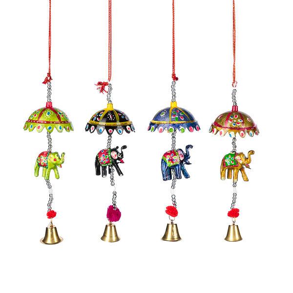 Колокольчик дверной слон, пластик, +- 20 см, 4 дизайна