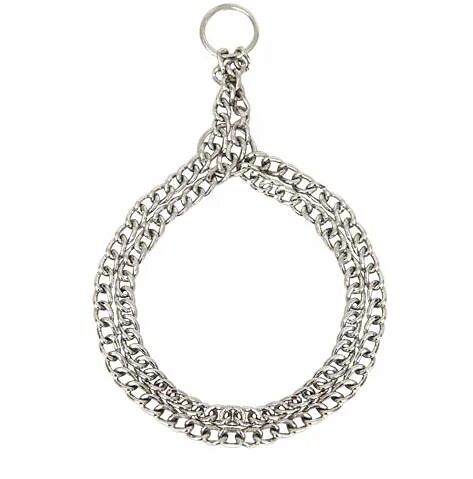 Ошейник для собак цепь двухрядная с цугом 55/2,5 мм