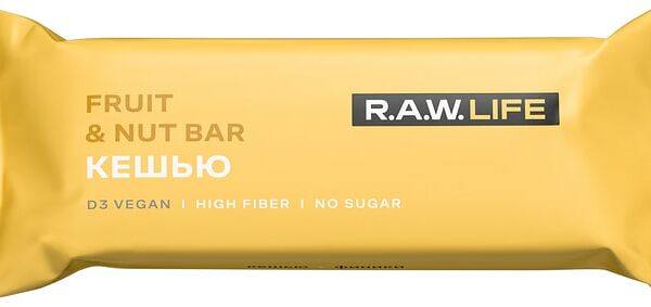 Батончик R.A.W.LIFE  Орехово-фруктовый кешью 47г