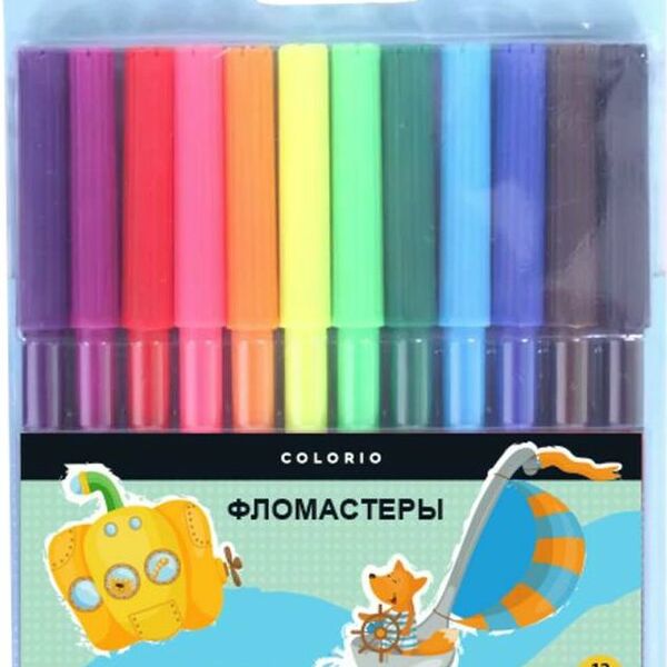 Набор фломастеров Colorio Kinderline 12 цветов 12шт.