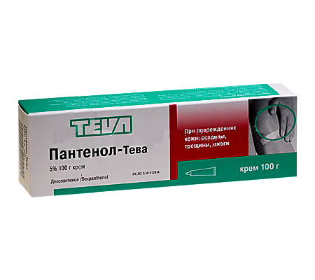 Пантенол-Тева 5%, 100 гр, крем в тубе