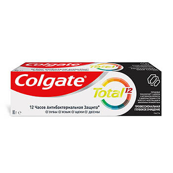 Зубная паста Colgate Total 12 с древесным углём, 80 г