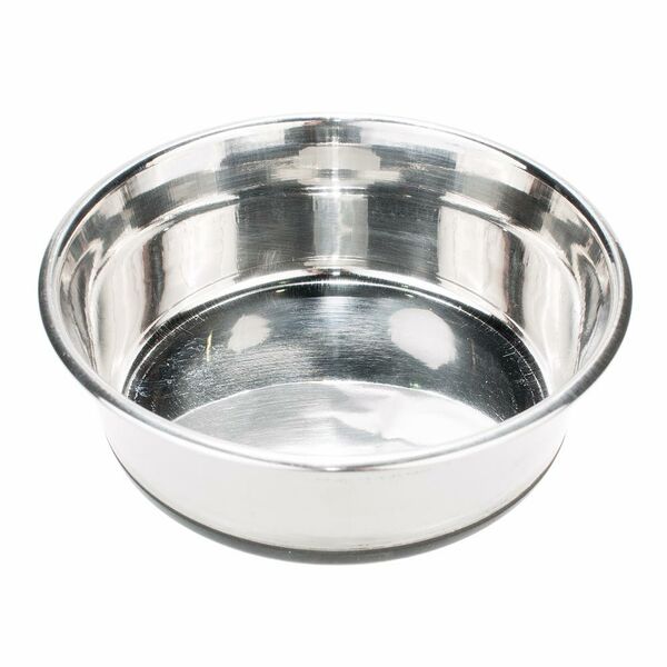 Миска металл тяжелое прорезиненное дно 13см
