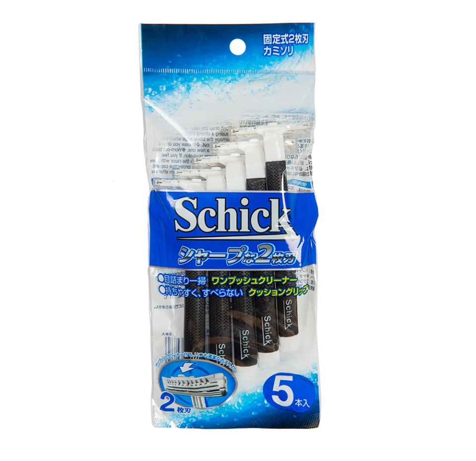 

Станок бритвенный одноразовый с двумя лезвиями для мужчин Schick Japan 5 шт, Китай