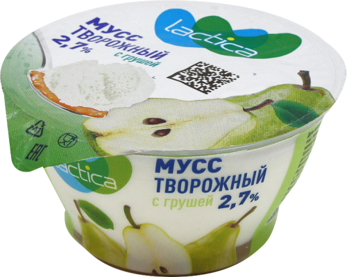 

Мусс творожный Lactica с грушей 2.7% 115 г