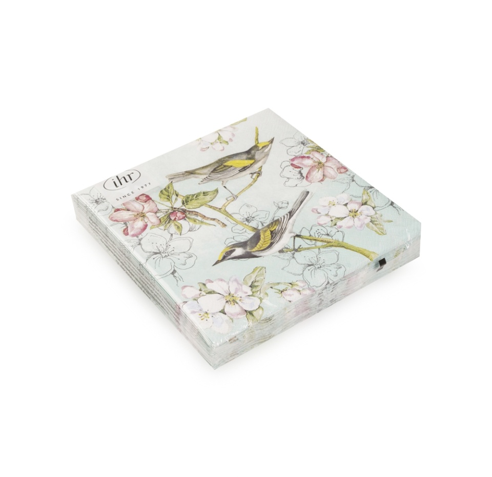 

Салфетки бумажные Birds Symphonyd 33х33см 3-сл зеленые Ihr 1 уп. 20 шт Германия
