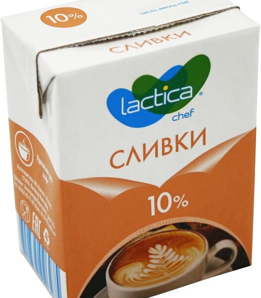 Сливки Lactica 10% 200мл