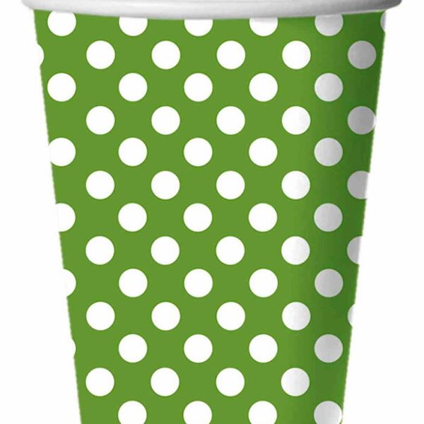 Стакан одноразовый Горох цвет: зеленый 250 мл, 10 шт.