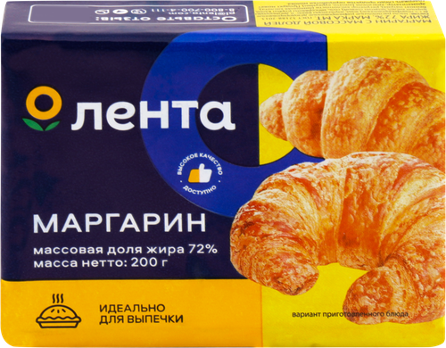 

Маргарин ЛЕНТА 72%, 200г