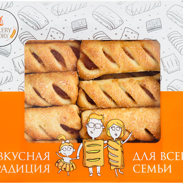 Печенье Bakery Story Абрикосик, фруктовая трубочка