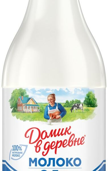 Молоко пастеризованное Домик в деревне 2,5%