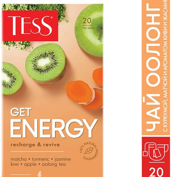 Чай зеленый Tess Get Energy 20*1.5г
