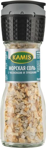 

Соль морская Kamis с чесноком и травами мельница 60 г