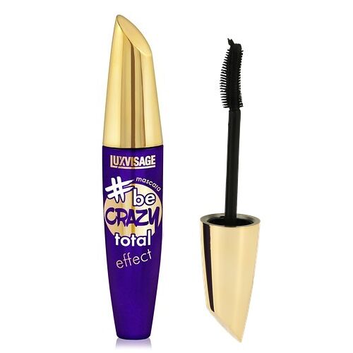 Тушь для ресниц `LUXVISAGE` BE CRAZY total effect максимальный эффект (черная)