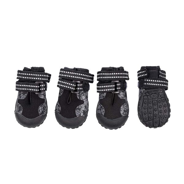 Ботинки на липучках для собак мелких пород S черный (унисекс)