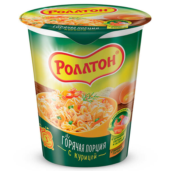 Лапша Роллтон 70г курица стакан б/п