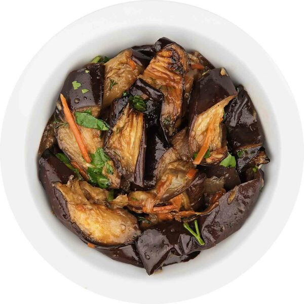 Баклажаны жареные с чесноком, вес ~0.3 кг