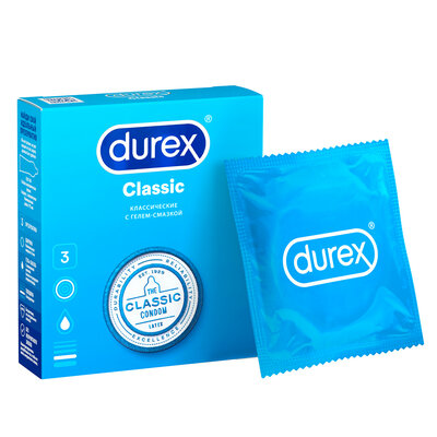 Презервативы классические Durex Classic 3 шт