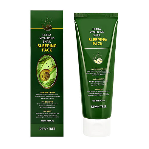 Ночная маска для лица Dewytree Ultra Vitalizing с экстрактом секрета улитки 100 мл