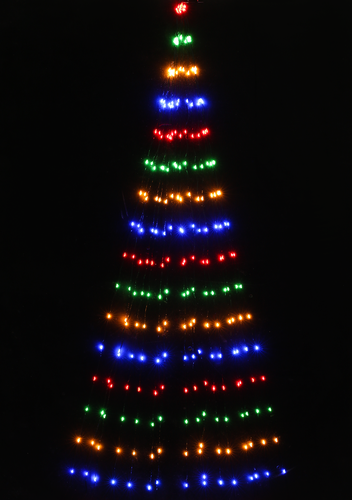 

Электрогирлянда для внутренних помещений и улицы LUMINEO Лучи 408LED мини-диодов, 12 нитей по 1,8м, мультиколор, IP44 Арт. 9917982