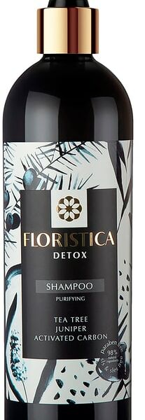 Шампунь для волос Floristica Детокс Чайное дерево можжевельник активированный уголь глубокого очищения 345мл