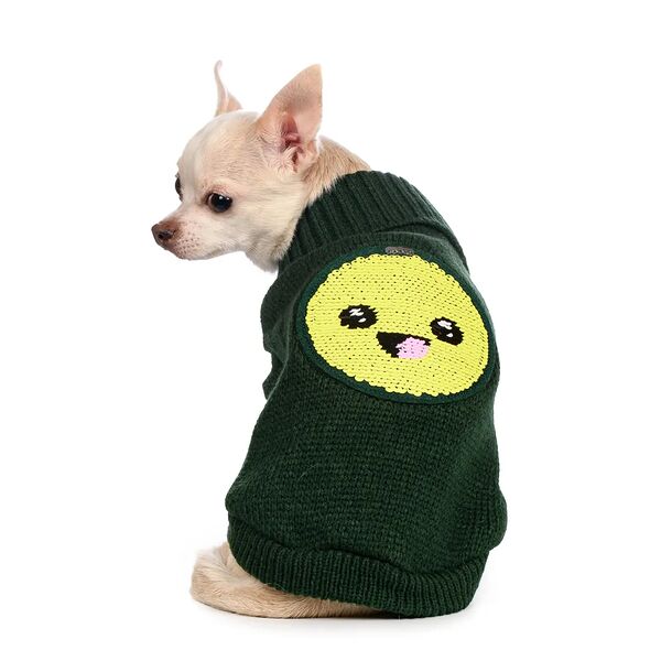 Свитер для собак с пайетками 45см 2XL зеленый (унисекс)