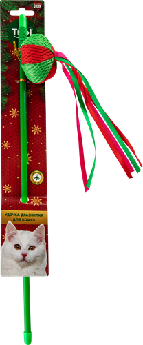 

Игрушка для кошек TRIOL New Year Шар с лентами Удочка-дразнилка, 19г