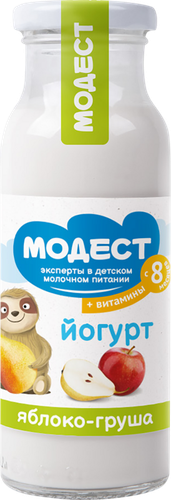 

Йогурт питьевой детский Модест обогащенный яблоко-груша 2.5% БЗМЖ 200 г