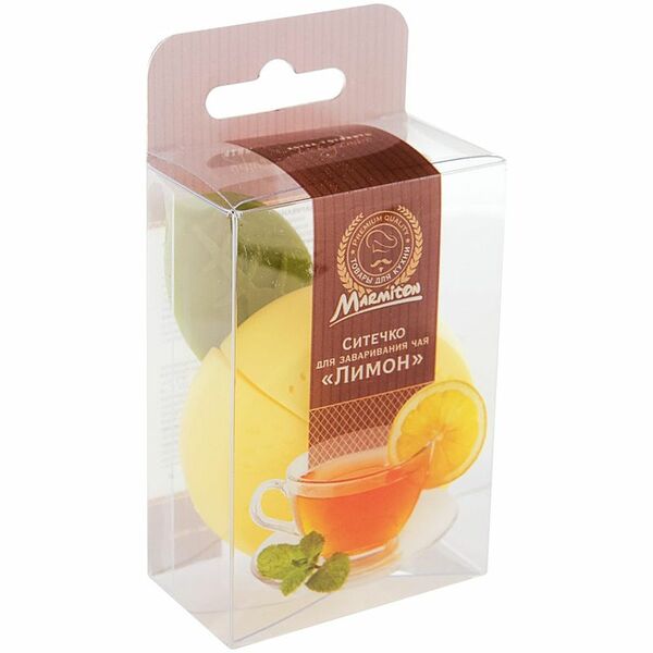Ситечко Marmiton Лимон для заваривания чая силиконовая, 18х5х2см