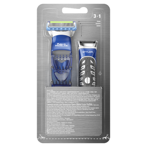 

Бритва-стайлер для бороды Gillette Fusion ProGlide Styler с 3 насадками