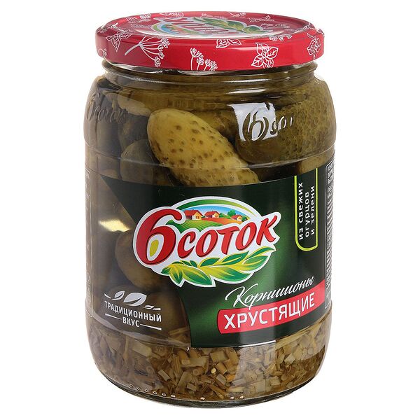 Корнишоны 6 Соток Маринованные Хрустящие 720 мл дизайн упаковки в ассортименте