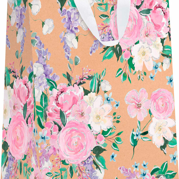 Пакет Пакетико подарочный с блестками Кмт-1 пдл Крафт 23х18х10см