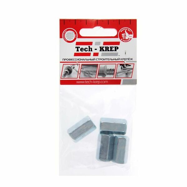 Гайка DIN 6334 TECH-KREP, М8мм, соединительная, 4шт